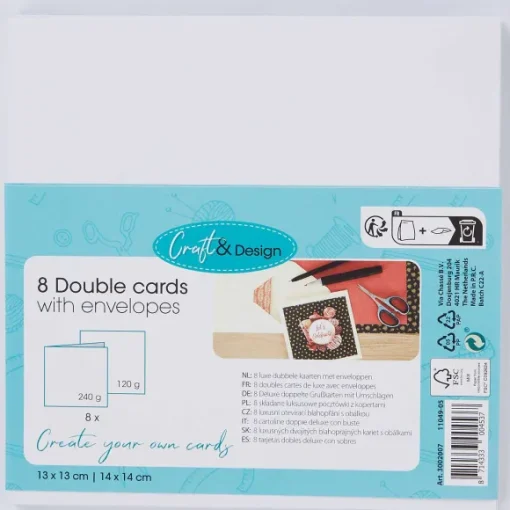 Office Essentials Kaarten>Dubbele Kaarten Met Enveloppen