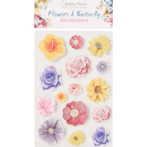 Office Essentials Kaarten>Hobby Flora Vlinder- En Bloemenstickers