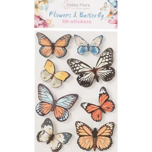 Office Essentials Kaarten>Hobby Flora Vlinder- En Bloemenstickers