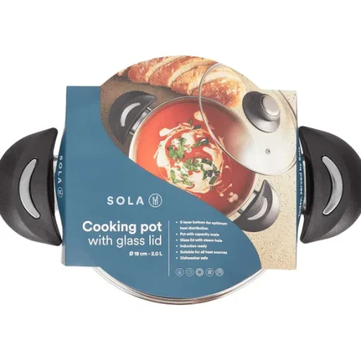 Sola Pannen> Kookpan Met Glazen Deksel